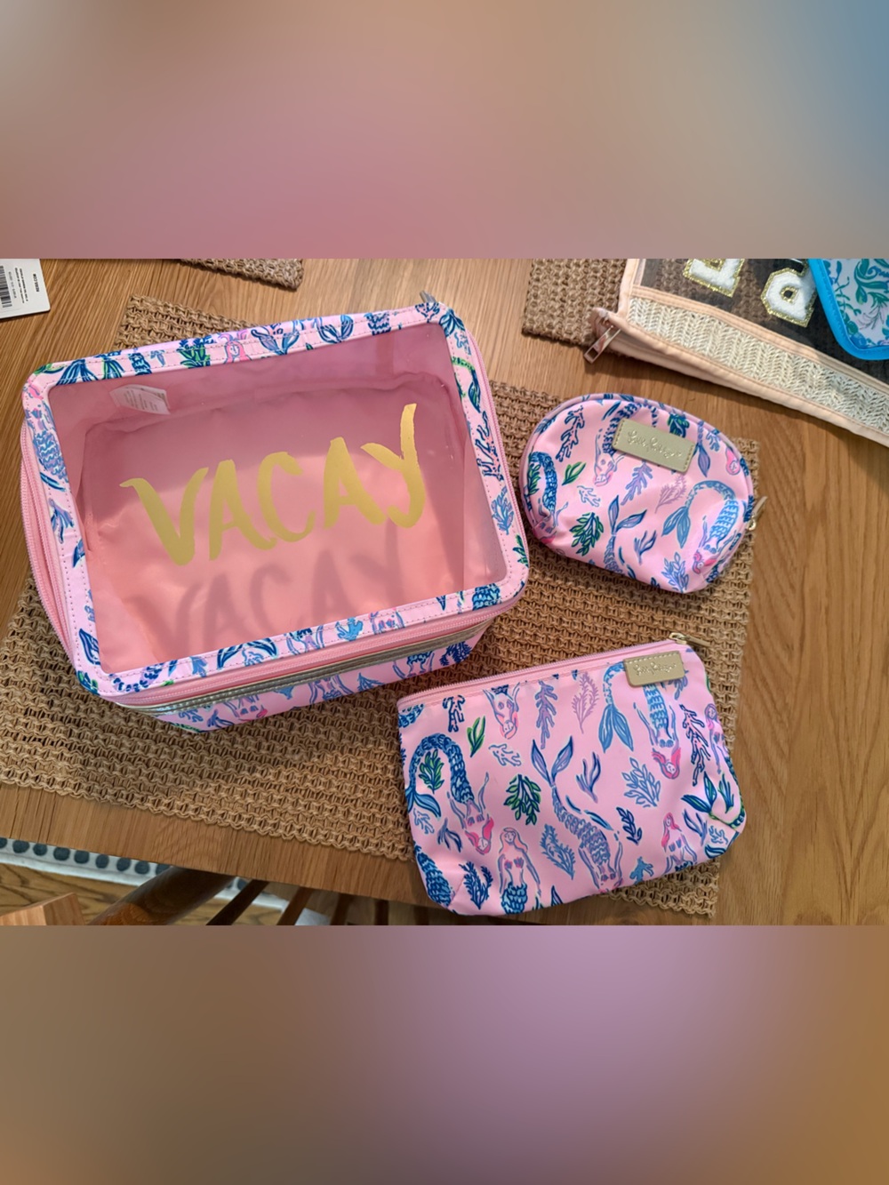 Lilly Pulitzer vacay travel bag set